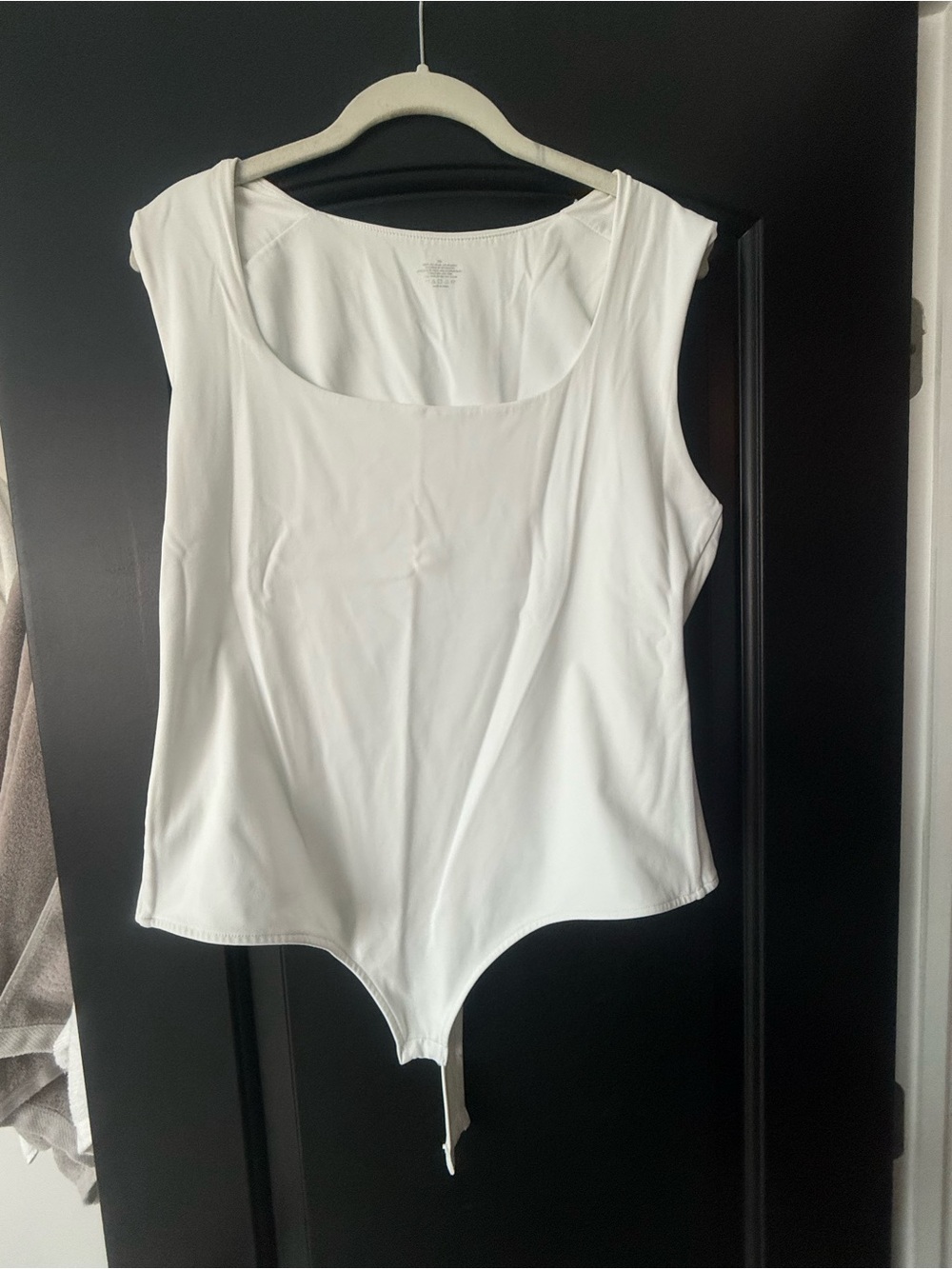 Classic White Sleeveless Bodysuit Top